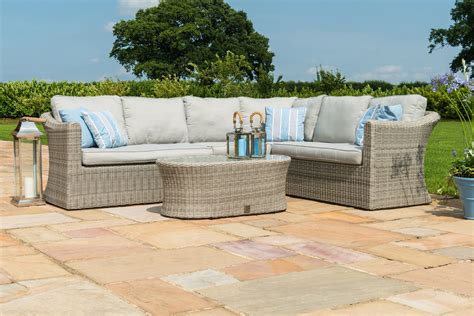 Maze Rattan Winchester Heritage Square Sofa Set Cheshire Sandstone