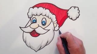 How To Draw Realistic Santa Claus Face - Quick Drawing