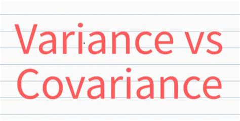 Covariance Vs Variance Understanding The Differences Z Score Table