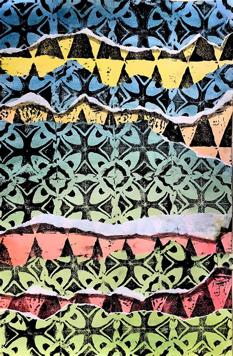 ks printmaking pattern project  art teacher