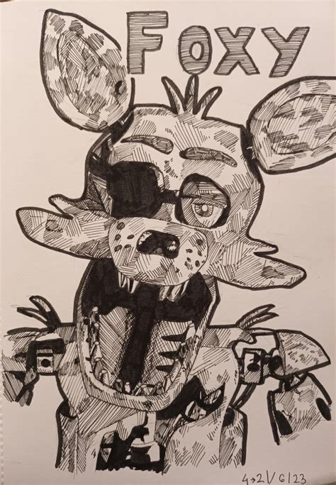 My drawing of Foxy : r/fivenightsatfreddys