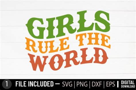 Girls Rule The World Girl Power Svg Graphic By Svg Zone · Creative