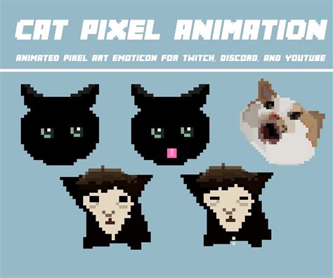 CAT PIXEL ANIMATION - Etsy