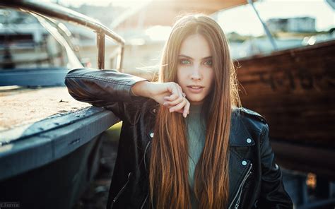 Blue Eyes Portrait Women Leather Jackets Evgeny Freyer 500px