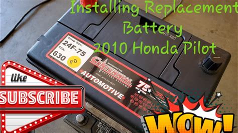 How To Install A New Replacement Battery On A Honda Pilot Youtube