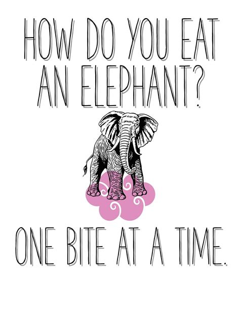 How Do You Eat An Elephant One Bite At A Time Blank Lined Journal Perfect For 12 Step Recovery