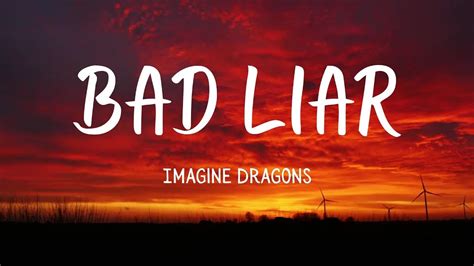 Imagine Dragons Bad Liar Lyrics Youtube