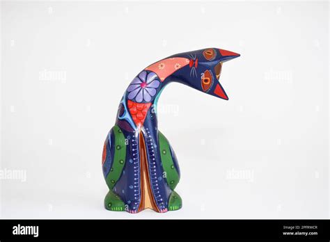 Colorful Alebrije Mexican Hand Painted Wooden Handicraft In The Shape