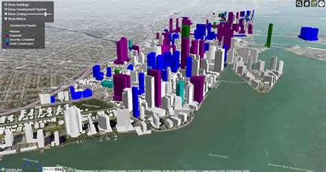 Miami 3D Map - Vivid Maps