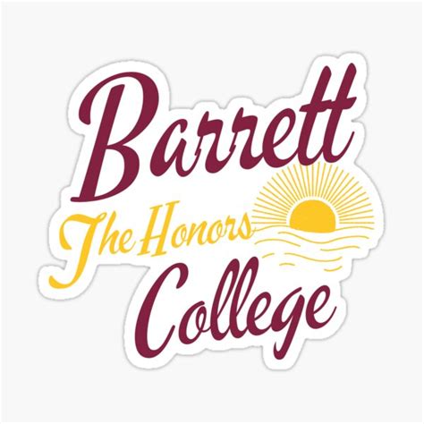 Barrett Honors College Sticker Sticker For Sale By Dzelik Redbubble