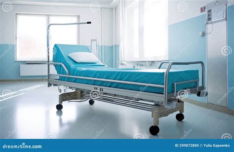 Hospital Room View of an Empty Room with Hospital Bed Stock Photo ...