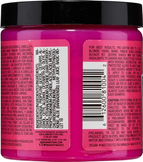 Manic Panic 8oz High Voltage Classic Cream Hair Dye Cotton Candy Pink Vibrant Color Formula