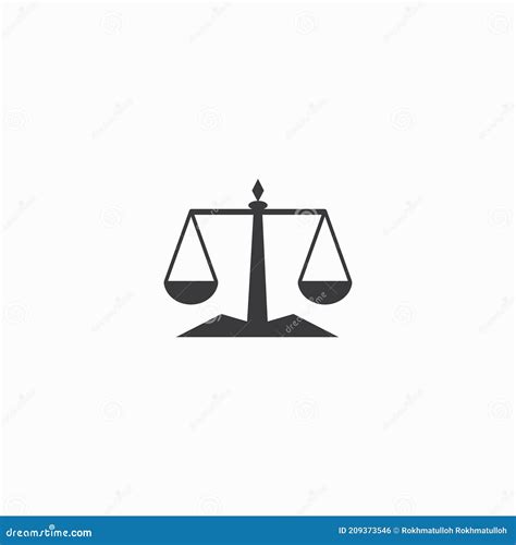 Scales Justice Icon Vector Logo Design Clip Art Illustration Stock