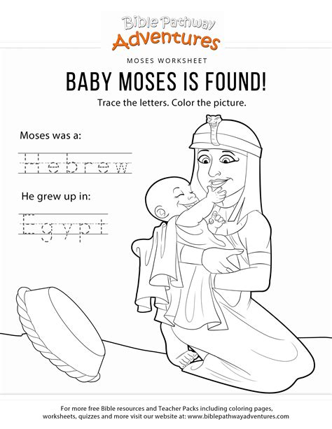 Baby Moses Worksheet Sundayschoolist