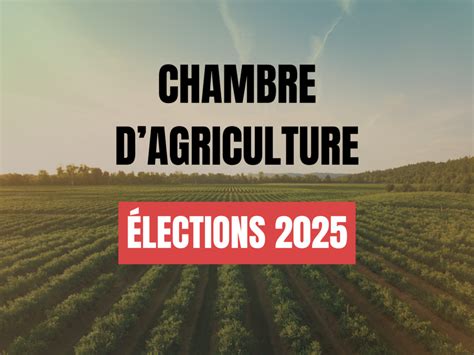 Lections La Chambre D Agriculture Communiqu De Presse