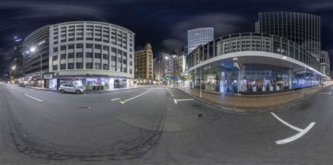 Nighttime Cityscape Of Wellington New Zealand HDRi Maps And Backplates