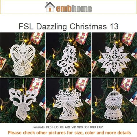 Fsl Dazzling Christmas Free Standing Lace Christmas Ornament Etsy Canada