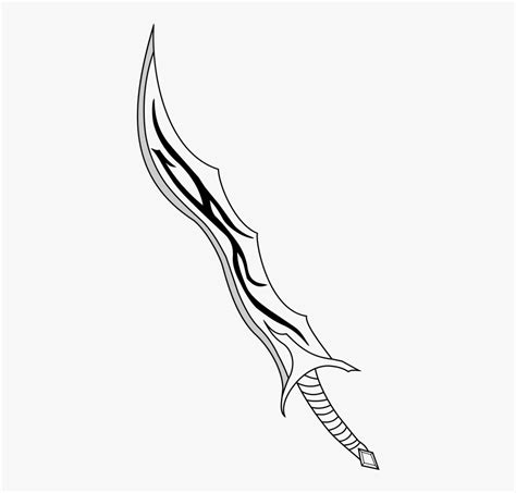 Anime Weapon Drawings Sketch Coloring Page