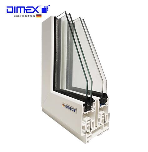 Dimex Edelweiss Series 88mm White UPVC Profiles For Sliding Window And