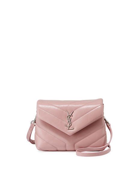 Saint Laurent Loulou Toy Matelasse Calfskin V Flap Crossbody Bag