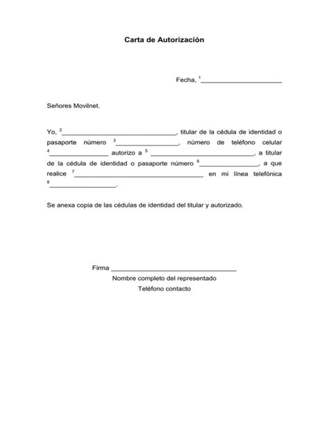 Carta De Autorizacion Para Tramites