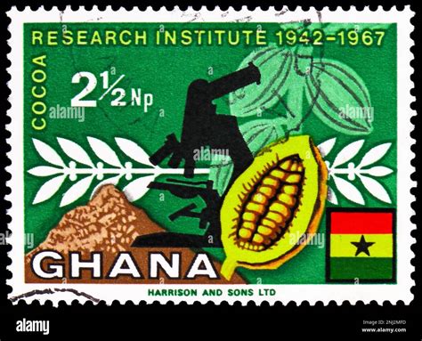 MOSKAU RUSSLAND 15 FEBRUAR 2023 In Ghana Gedruckte Briefmarken