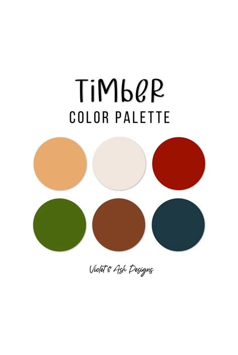 Timber Woodland Color Palette Procreate Color Palettes Photoshop