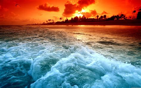 Rocks Isle Shore Sun Rock Palm Clouds Sea Beach Stones Tropic