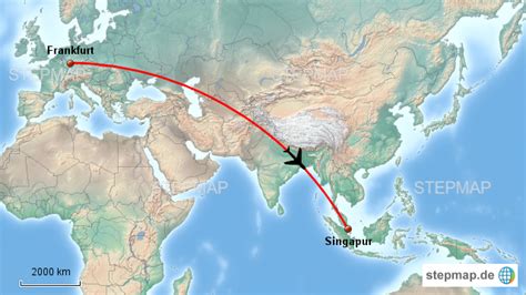 Stepmap Anreise Singapur Landkarte F R Deutschland