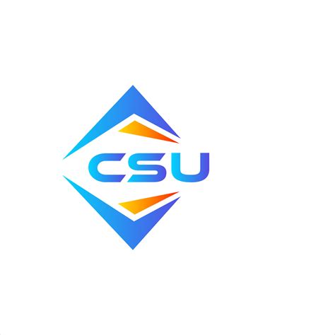 CSU abstract technology logo design on white background. CSU creative ...