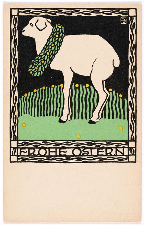 Postkarte der Wiener Werkstätte Nr 141 Osterkarte Wien Museum