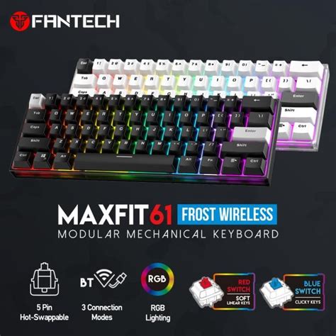 Jual Keyboard Gaming Fantech Mk Maxfit Frost Wireless Mechanical