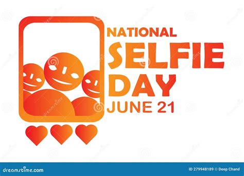 National Selfie Day Stock Vector Illustration Of White 279948189