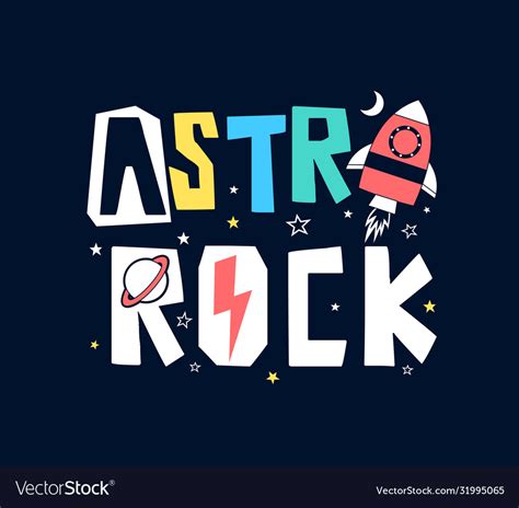 Spaceship Print Design With Slogan Royalty Free Vector Image