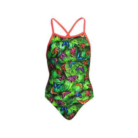 Funkita Pretty Fly Girls Tie Me Tight One Piece Aqua Swim Supplies