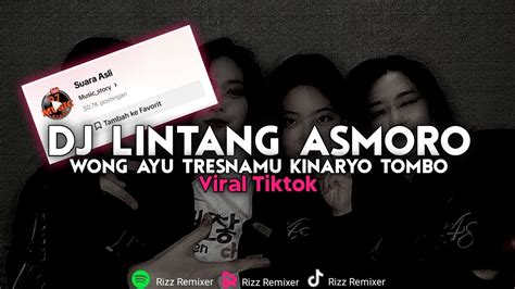 Dj Wong Ayu Tresnamu Kinaryo Tombo Dj Lintang Asmoro Viral Tiktok