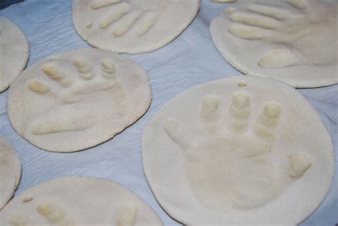 Painted Salt Dough Handprints - Homegrown Friends