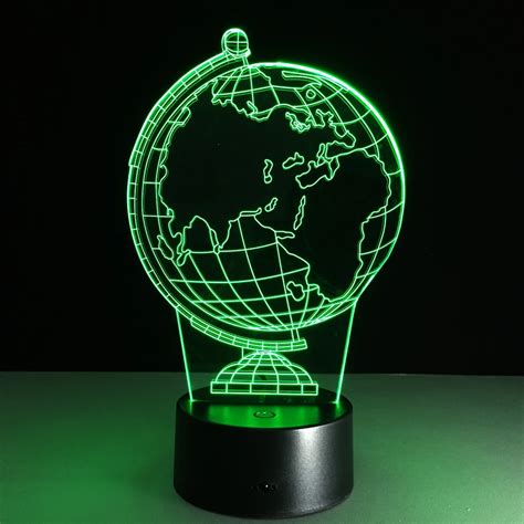 New 3D illusion creative decorative night lamp earth globe diy ...