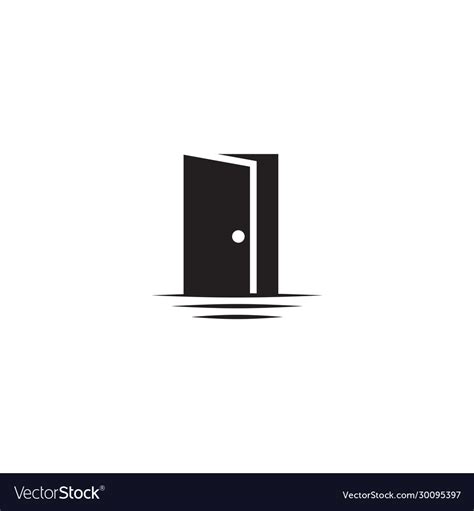 Door logo design template Royalty Free Vector Image