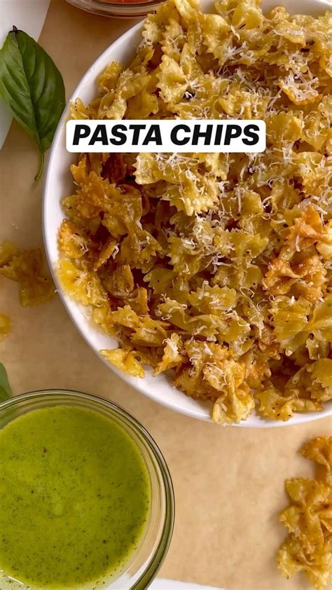 Tiktok Viral Pasta Chips Recipe With Homemade Pesto