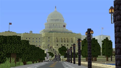 United States Capitol Building National Mall Minecraft Map