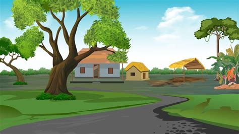 Premium Vector Village House Beautiful Vector Background