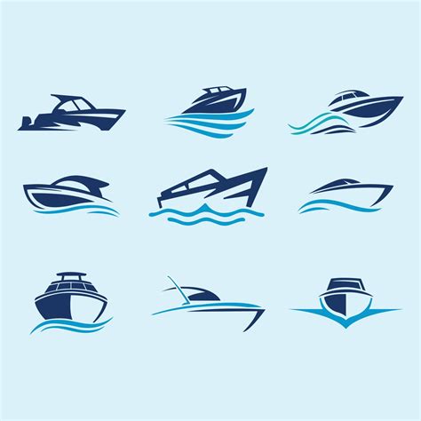 Boat Logo Design Set 6294366 Vector Art at Vecteezy