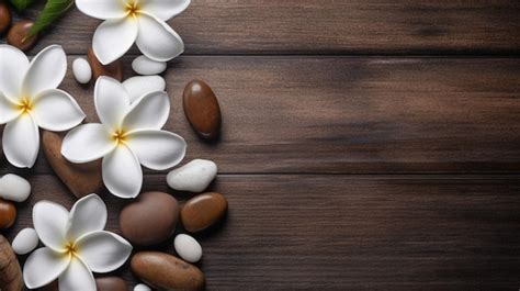 Premium Photo | White flowers on a wooden background