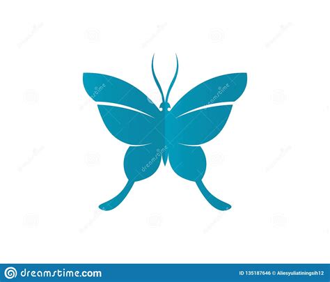 Vector Butterfly Conceptual Simple Colorful Icon Logo Stock Vector