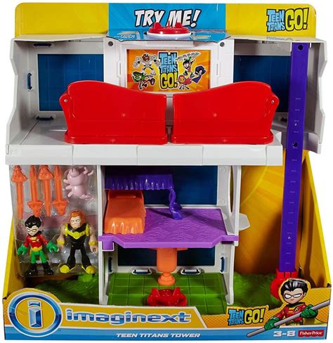 Fisher Price Teen Titans Go Imaginext Teen Titan Tower 3 Playset Robin ...