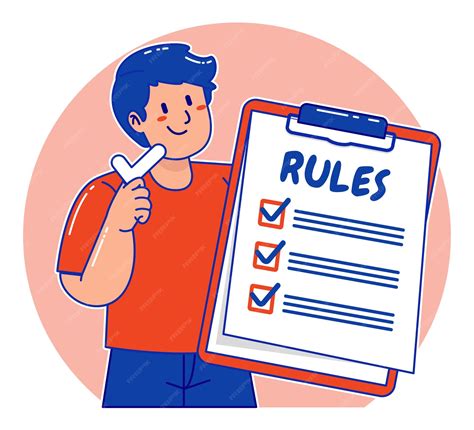 Premium Vector | Cartoon man explaining the rules