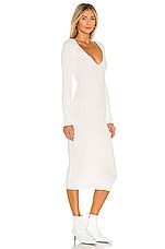 Nbd Bekah Deep V Midi Dress In White Revolve