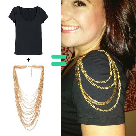 BudgetBliss: DIY Chain Embellished T-shirt