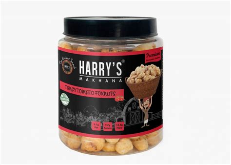 Harrys Makhana Roasted Foxnuts Tangy Tomato Flavored Each 60 Gm